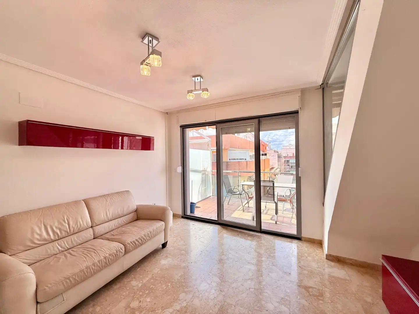 Living room of Attic for rent in Torrevieja  with Heating, Furnished and TV