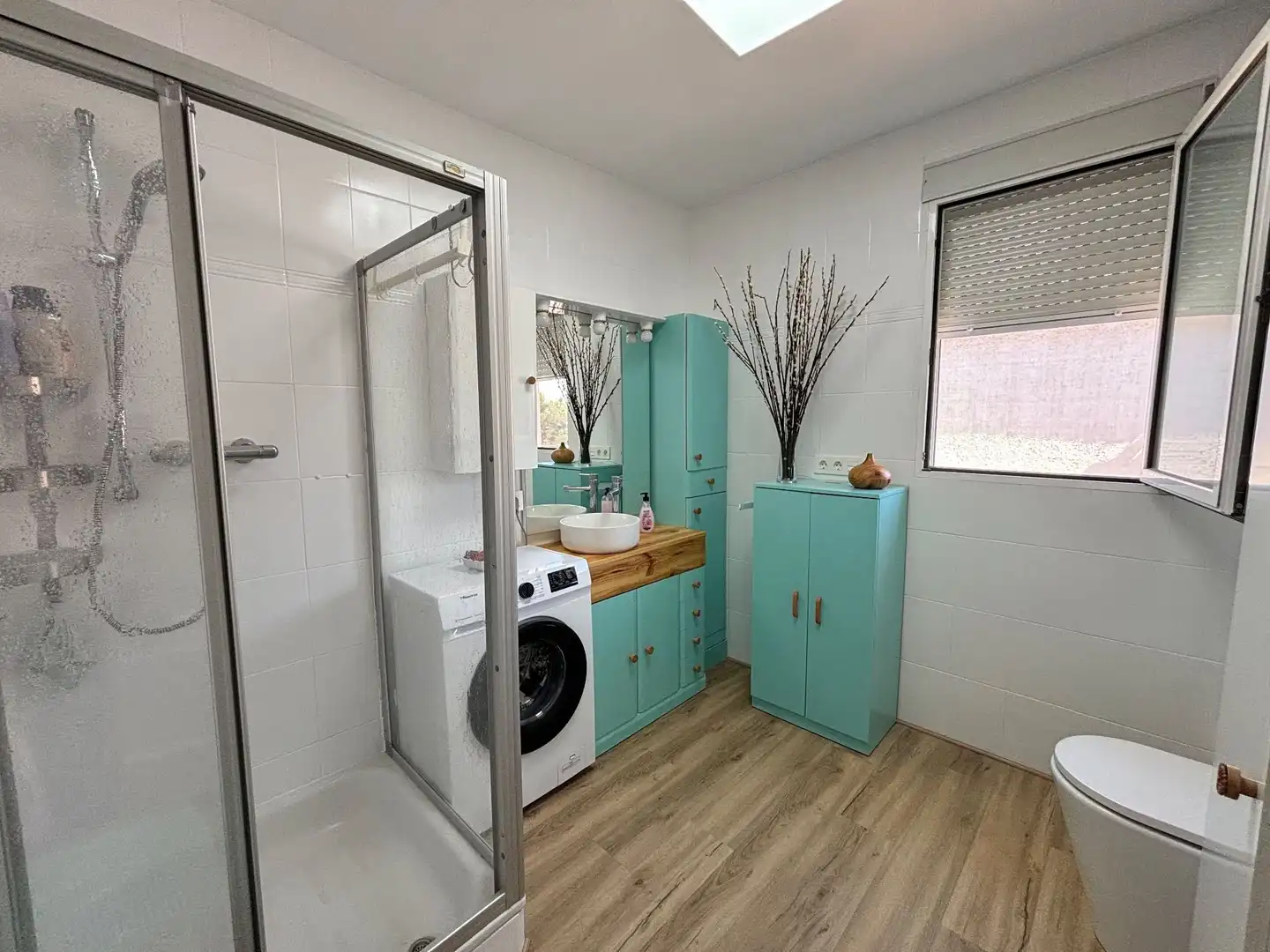 Bany de Apartament de lloguer en Pilar de la Horadada amb Aire condicionat, Calefacció i Jardí privat
