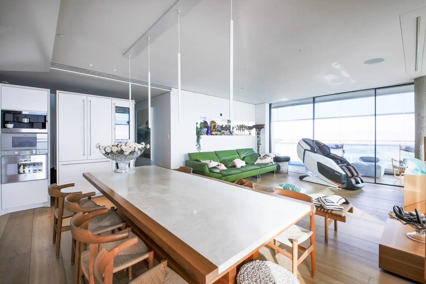 Wohnzimmer von Wohnungen zum Verkauf in Barcelona mit Klimaanlage, Terrasse und Schwimmbad