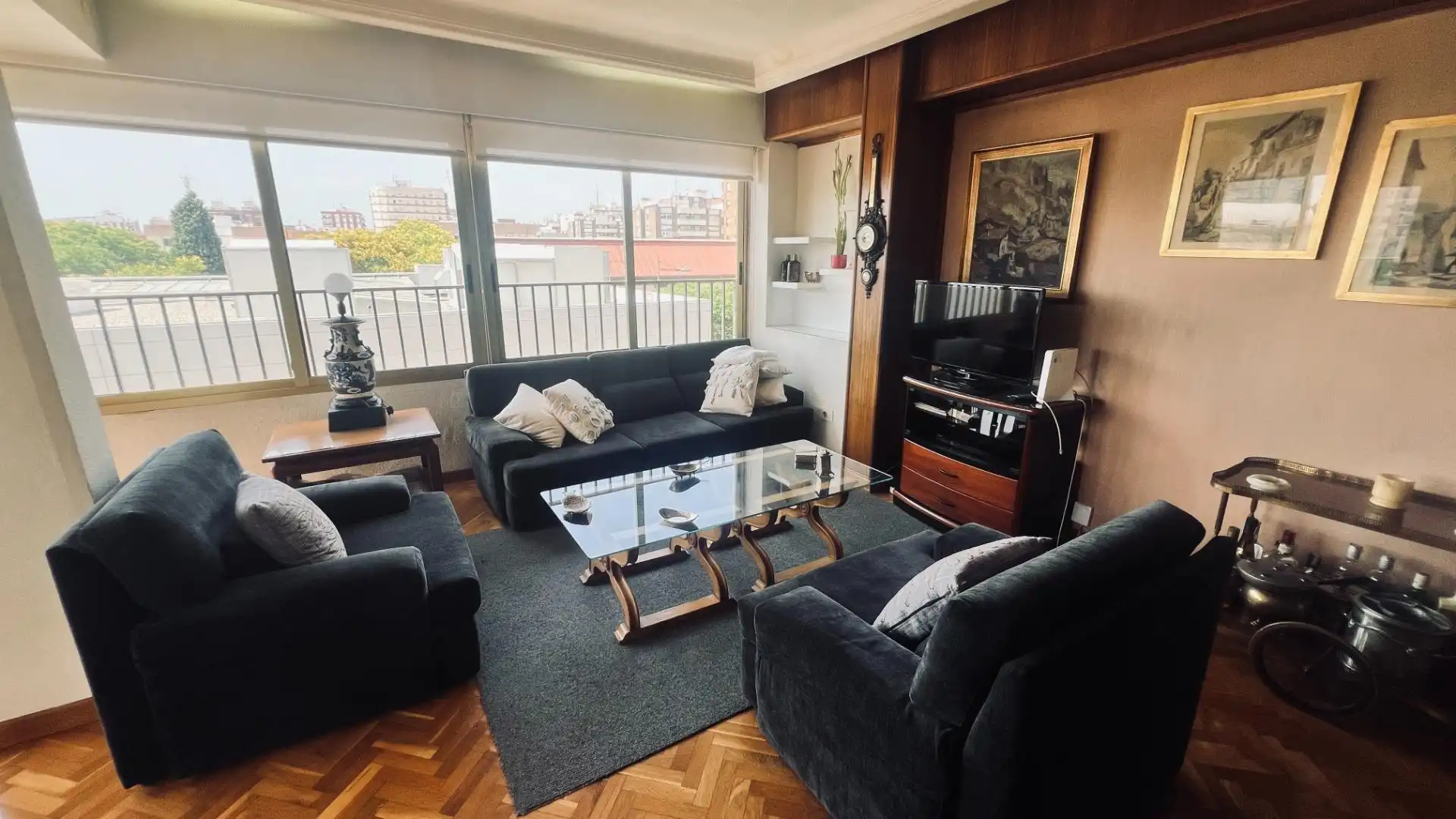 Living room of Flat for sale in Castellón de la Plana / Castelló de la Plana  with Air Conditioner, Private garden and Furnished