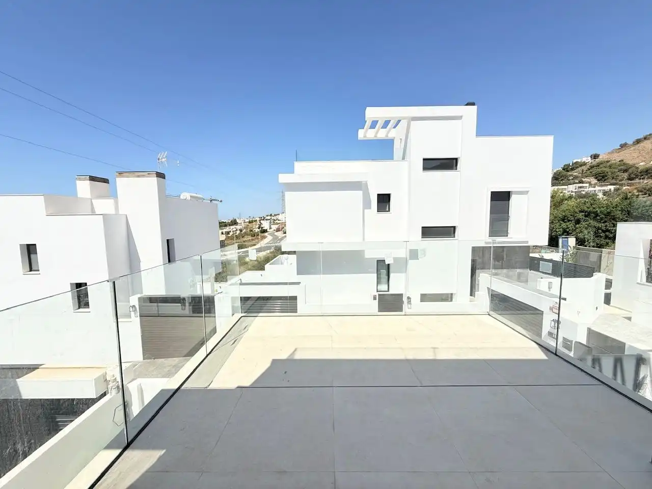 Terraza de Casa o chalet en venta en Nerja con Aire acondicionado, Jardín privado y Piscina
