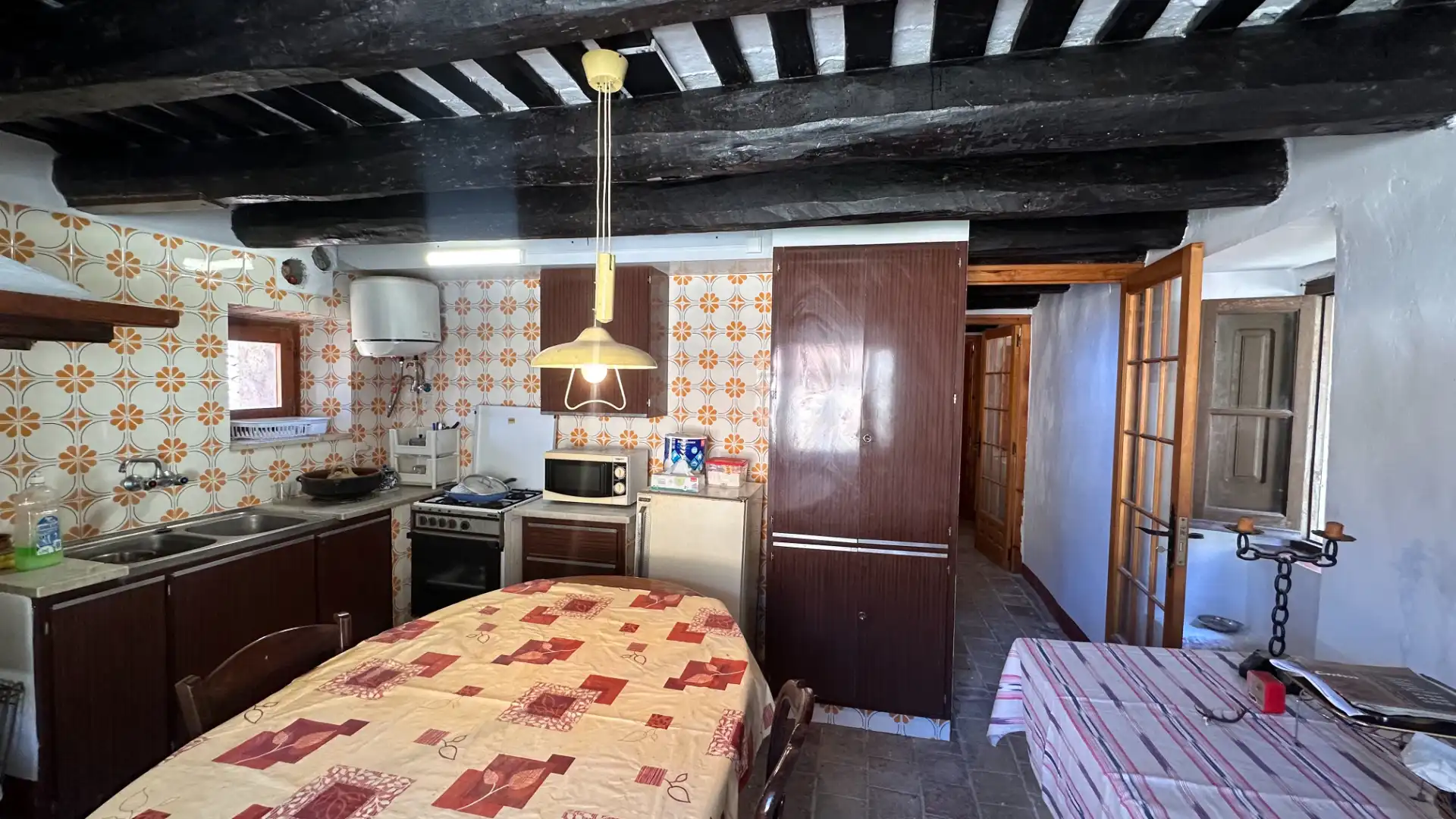 Cuina de Casa adosada en venda en Vidrà amb Traster, Moblat i Forn