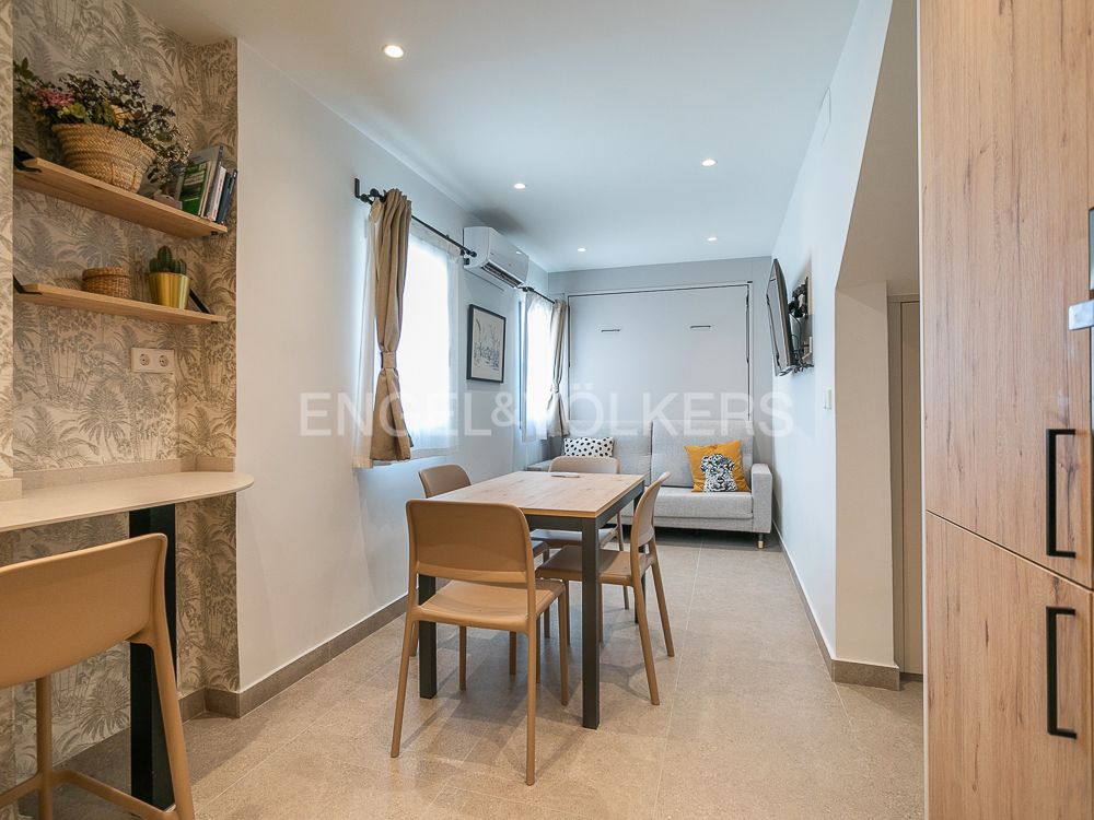 Dining room of Apartment to rent in  Valencia Capital  with Air Conditioner, Heating and Parquet flooring
