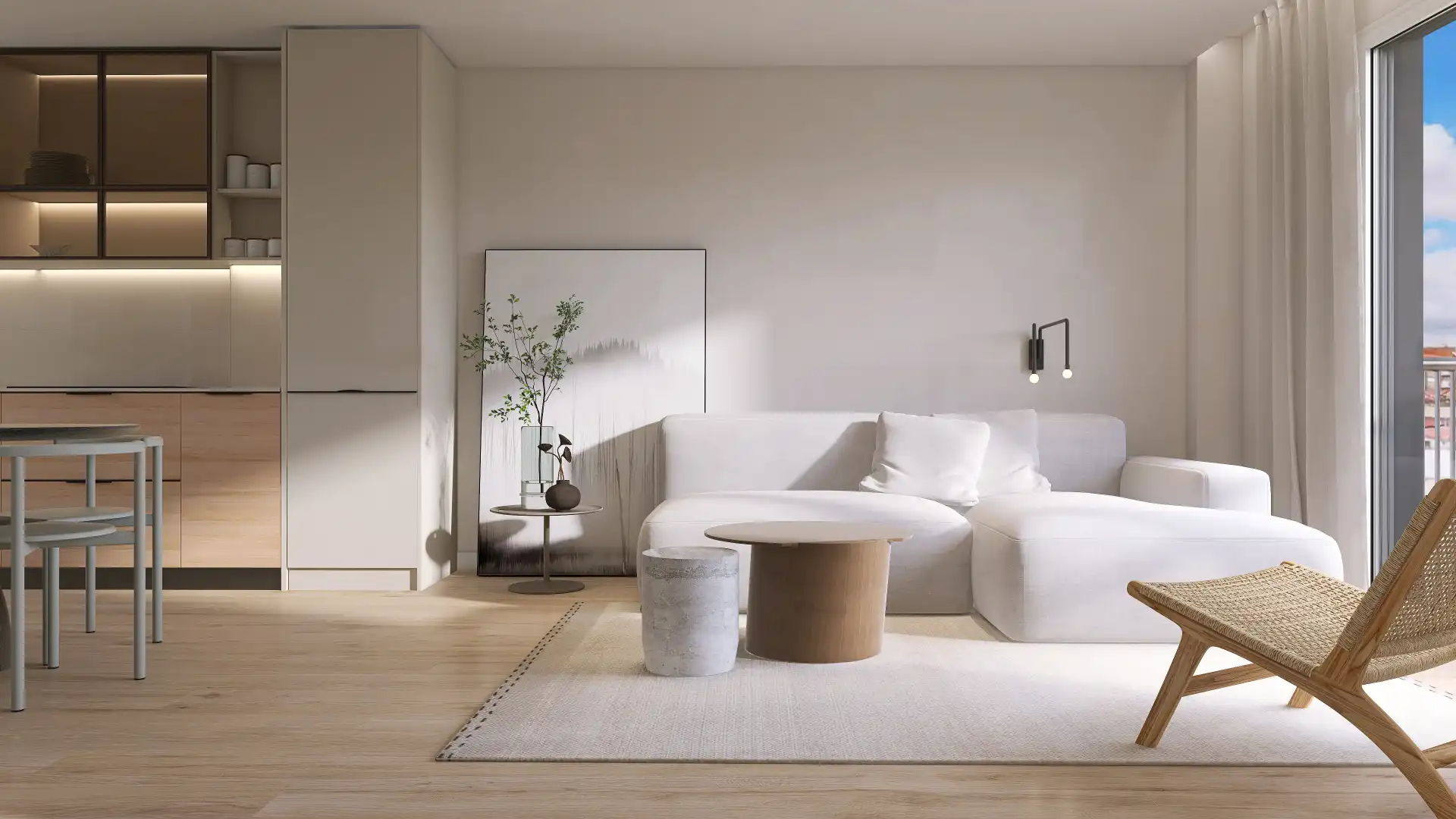 Wohnzimmer von Dachboden zum Verkauf in Salamanca mit Heizung, Parkett und Terrasse