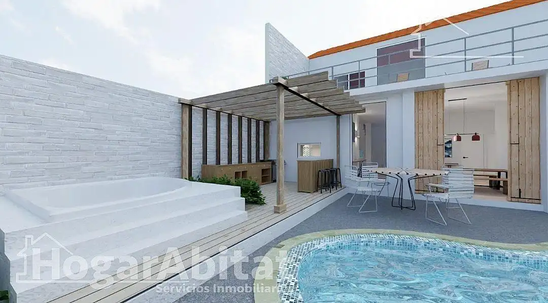 Terraza de Casa o chalet en venta en  Valencia Capital con Jardín privado, Terraza y Balcón