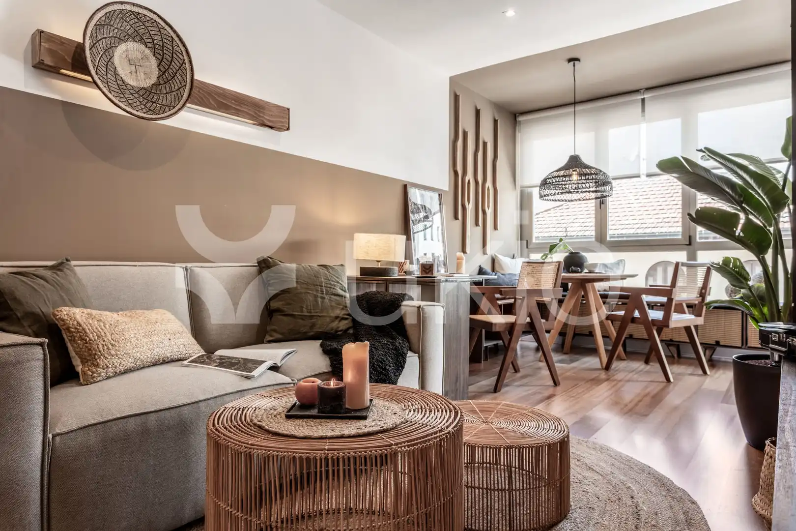 Sala de estar de Apartamento de alquiler en Madrid con Aire acondicionado, Calefacción y Amueblado