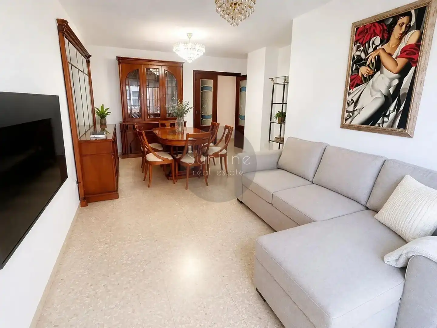 Sala d'estar de Pis de lloguer en Chiva amb Terrassa i Moblat