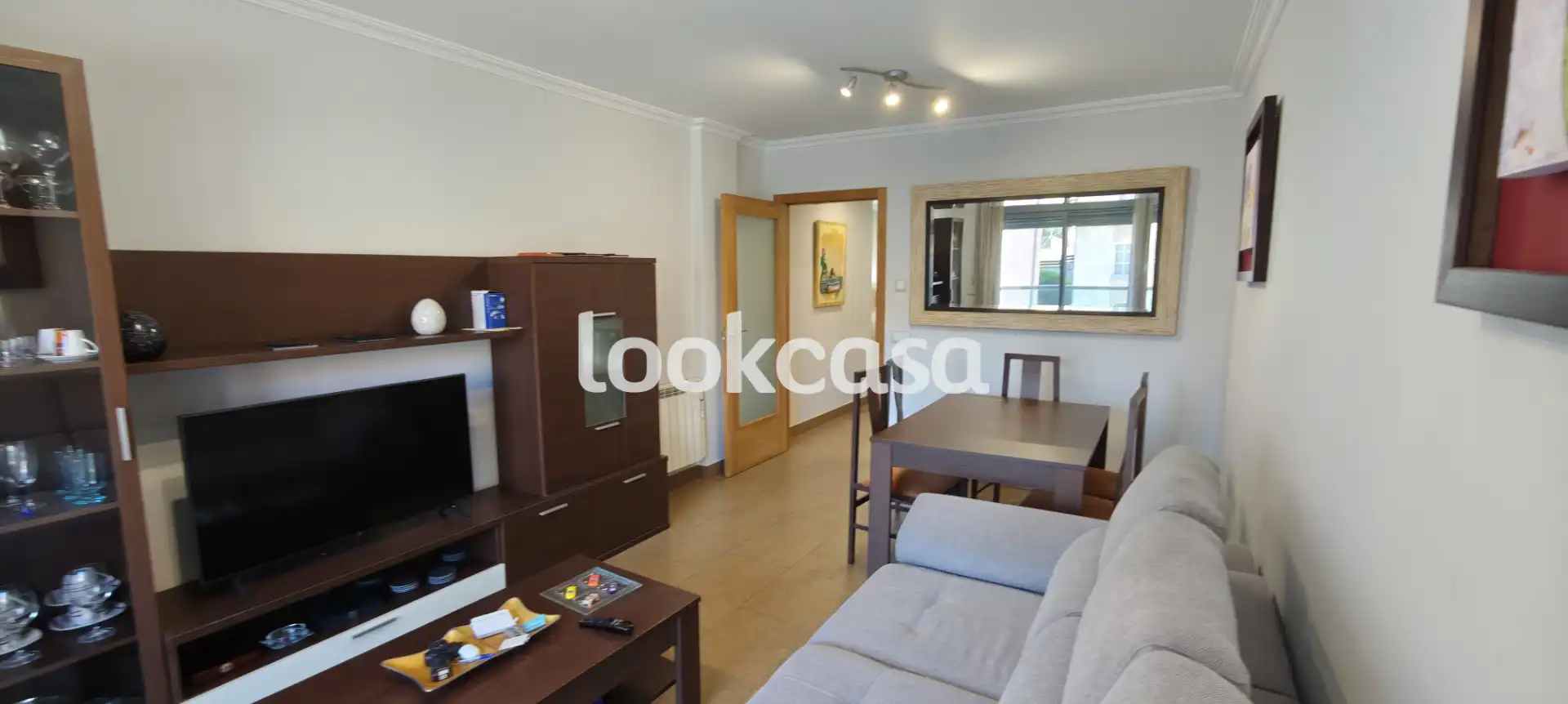 Living room of Flat for sale in Sanxenxo  with Heating, Parquet flooring and Terrace