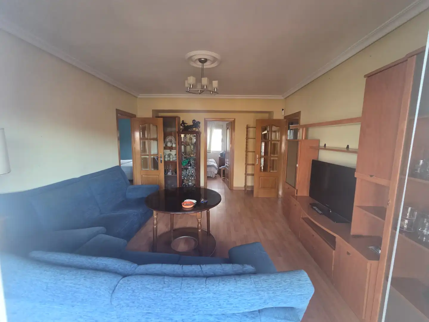 Sala de estar de Piso en venta en Badajoz con Aire acondicionado, Parquet y Terraza