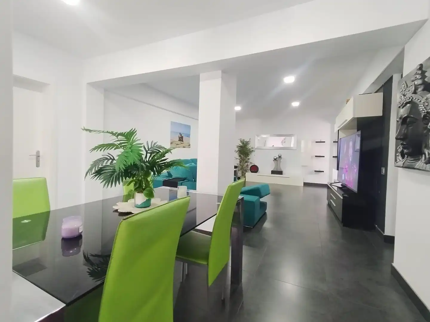Wohnzimmer von Dachboden zur Miete in Las Palmas de Gran Canaria mit Terrasse und Möbliert
