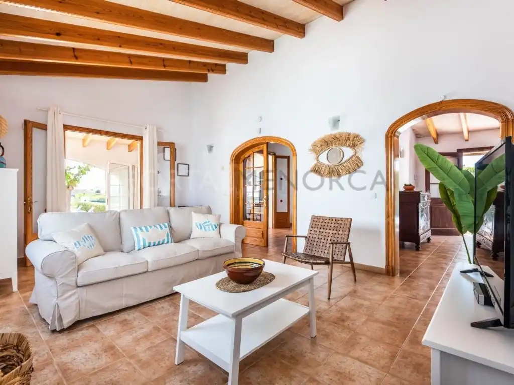 Sala de estar de Casa o chalet en venta en Ciutadella de Menorca con Piscina