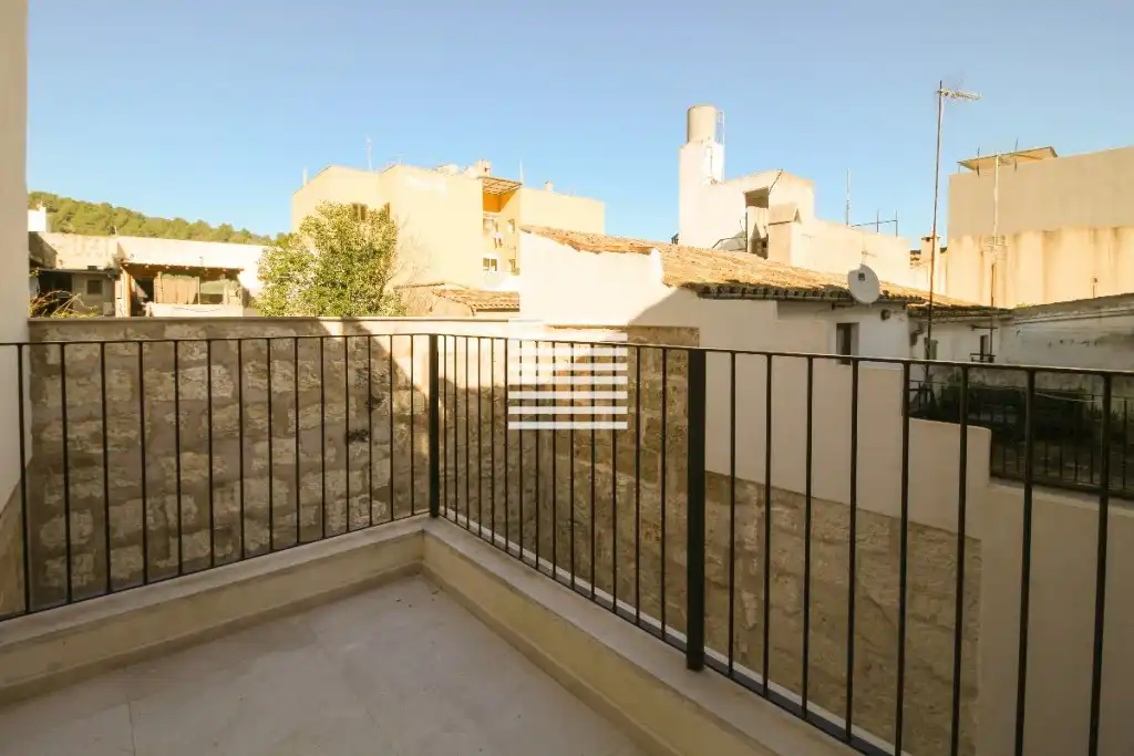 Terrasse von Einfamilien-Reihenhaus zum Verkauf in Pollença mit Klimaanlage, Terrasse und Schwimmbad