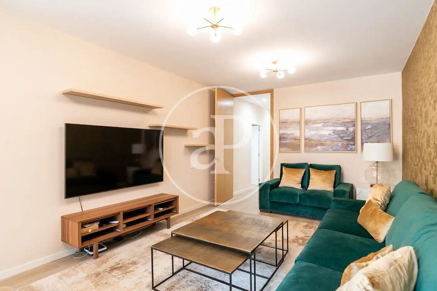Sala de estar de Piso en venta en Barcelona con Aire acondicionado, Calefacción y Amueblado