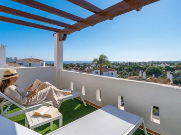 Piso con jardín en venta en Marbella,Nueva Andalucia,Avenida del Prado