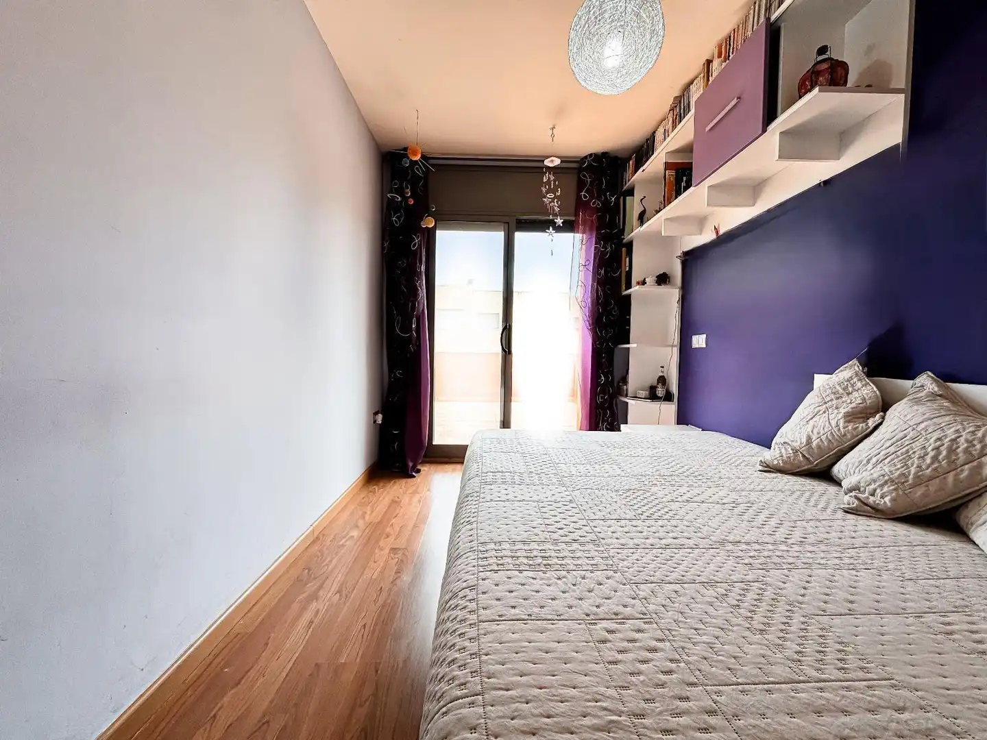 Schlafzimmer von Einfamilien-Reihenhaus zum Verkauf in Perafort mit Klimaanlage, Privatgarten und Parkett