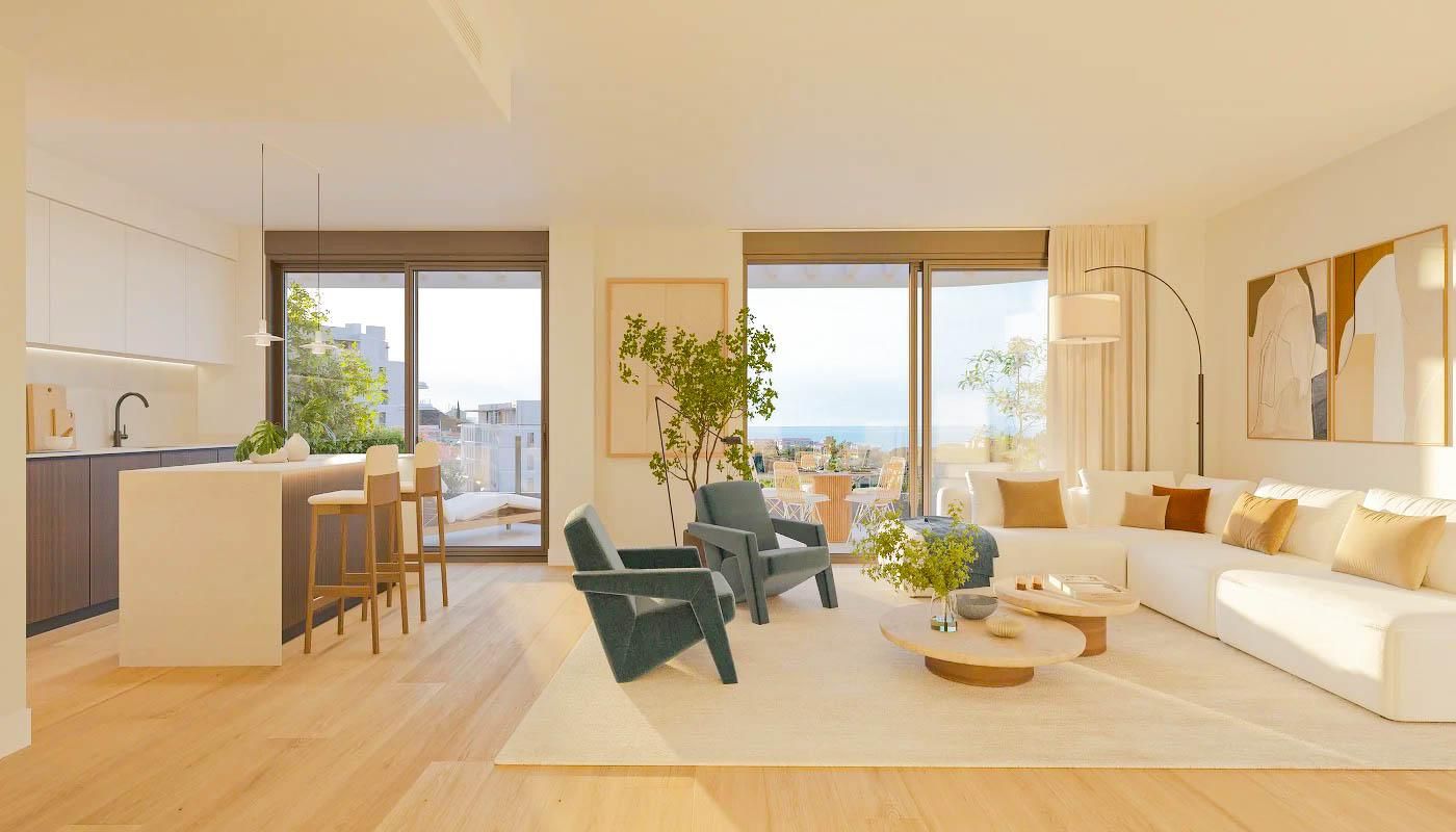 Living room of Apartment for sale in Mijas  with Air Conditioner, Heating and Terrace