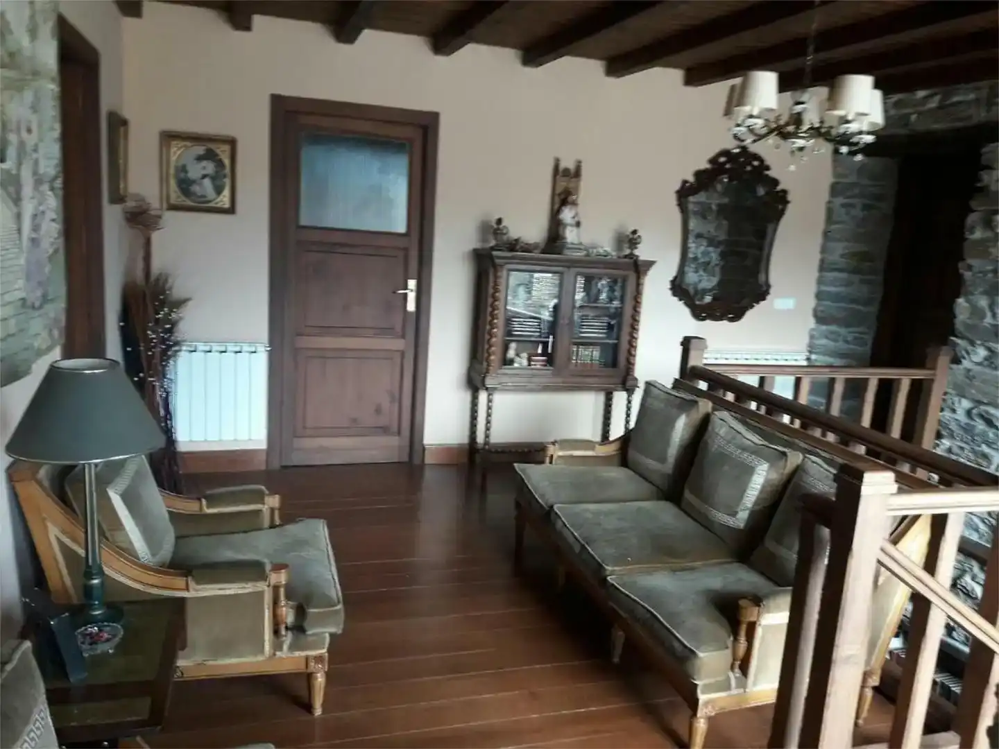 Sala de estar de Piso en venta en Petín con Jardín privado, Parquet y Amueblado