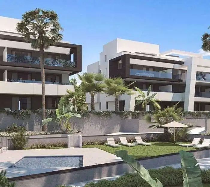 Vista exterior de Apartamento en venta en Estepona con Aire acondicionado, Jardín privado y Terraza