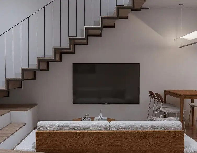 Sala d'estar de Casa adosada en venda en El Prat de Llobregat amb Aire condicionat, Parquet i Terrassa