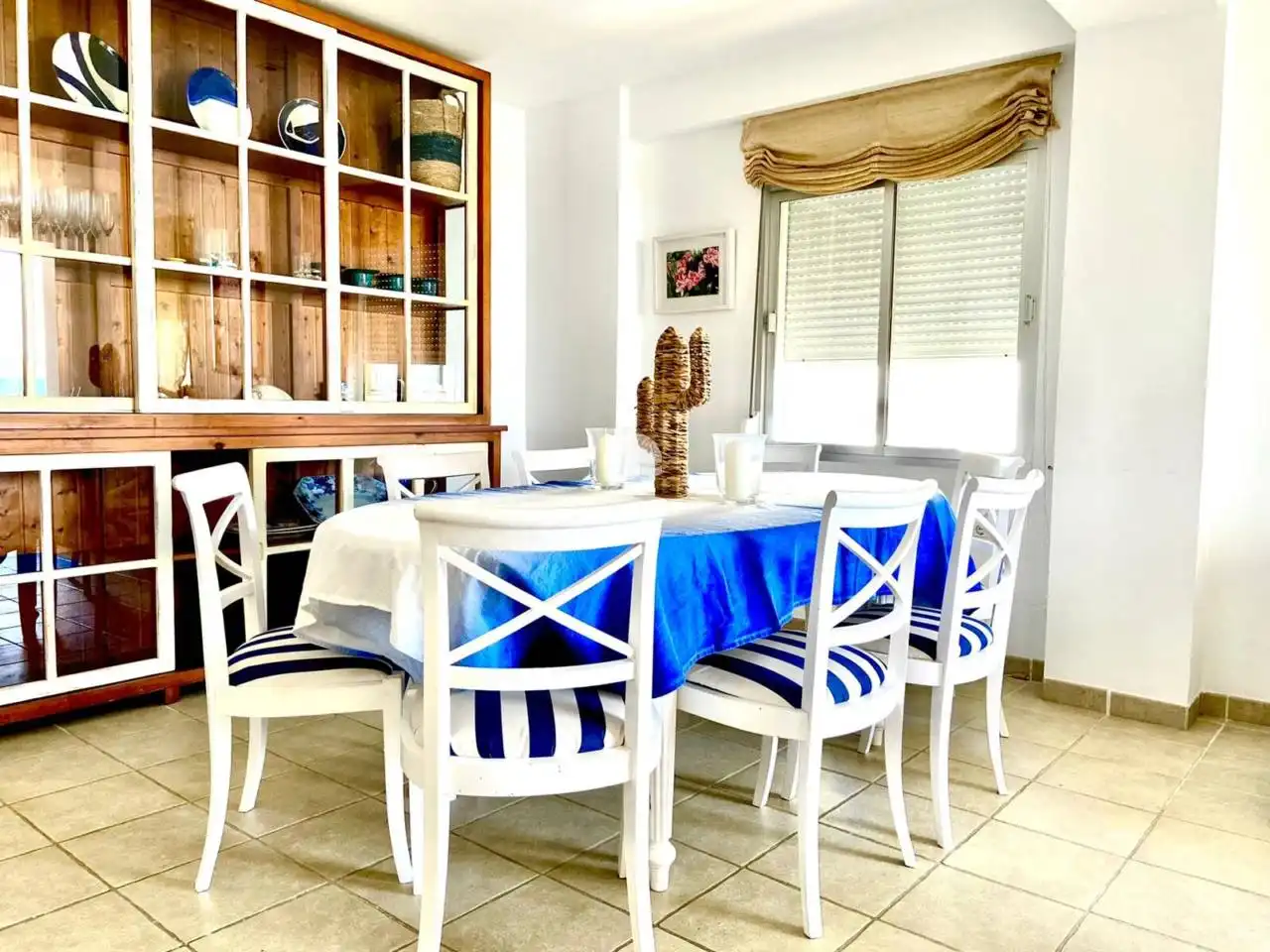 Dining room of Flat for rent in Vélez-Málaga  with Air Conditioner, Terrace and Furnished