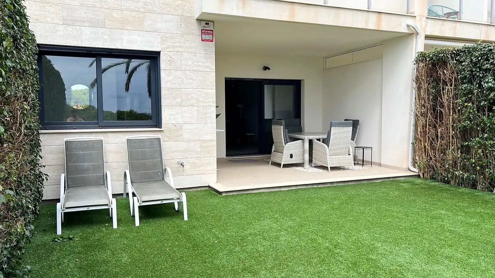 Terrasse von Wohnung zur Miete in Pilar de la Horadada mit Klimaanlage, Heizung und Privatgarten