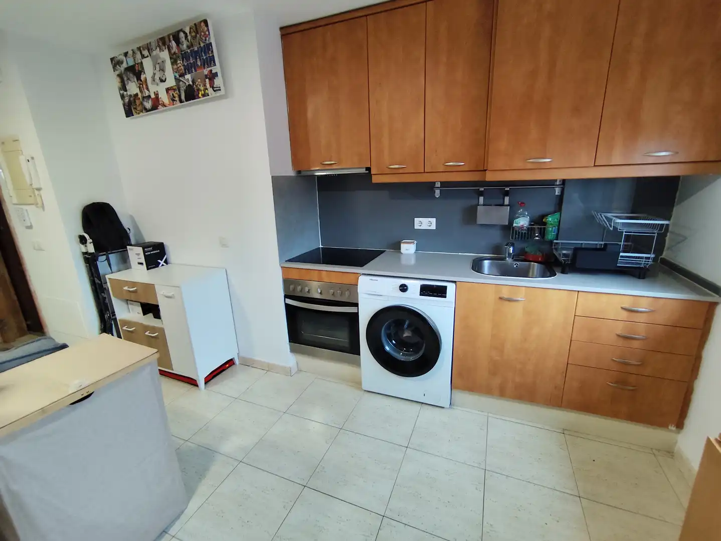 Küche von Wohnung zum Verkauf in Vilanova del Camí mit Klimaanlage, Möbliert und Ofen