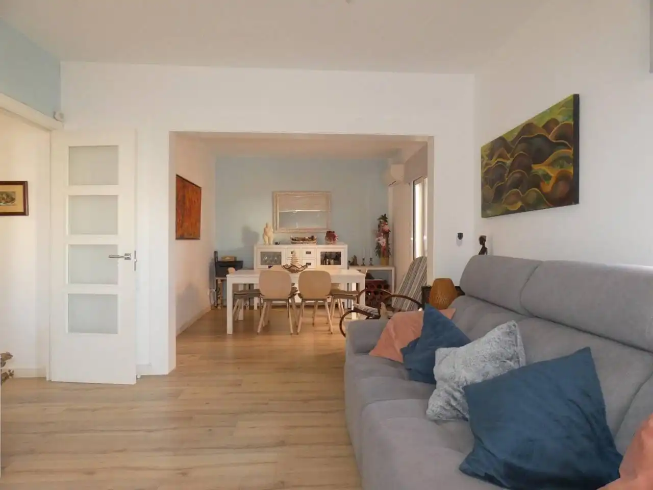 Sala de estar de Piso en venta en Sant Feliu de Guíxols con Aire acondicionado, Calefacción y Parquet