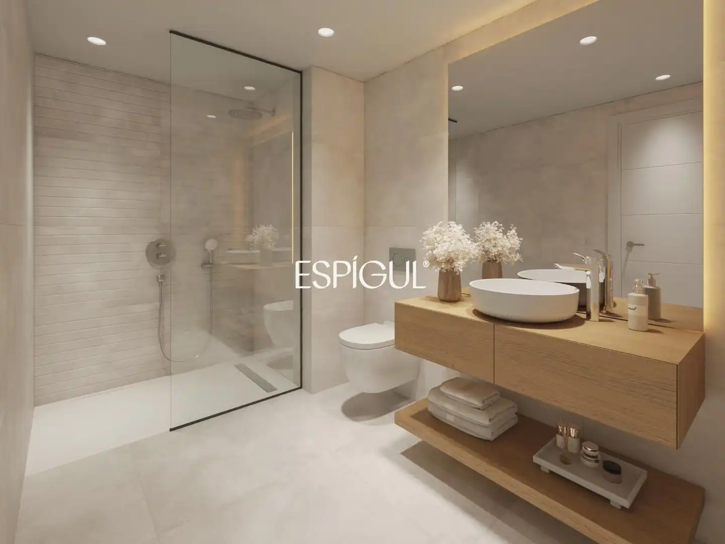 Bathroom of Flat for sale in Badalona  with Air Conditioner, Heating and Terrace