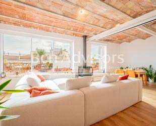 Living room of Attic for sale in  Barcelona Capital  with Air Conditioner, Heating and Terrace