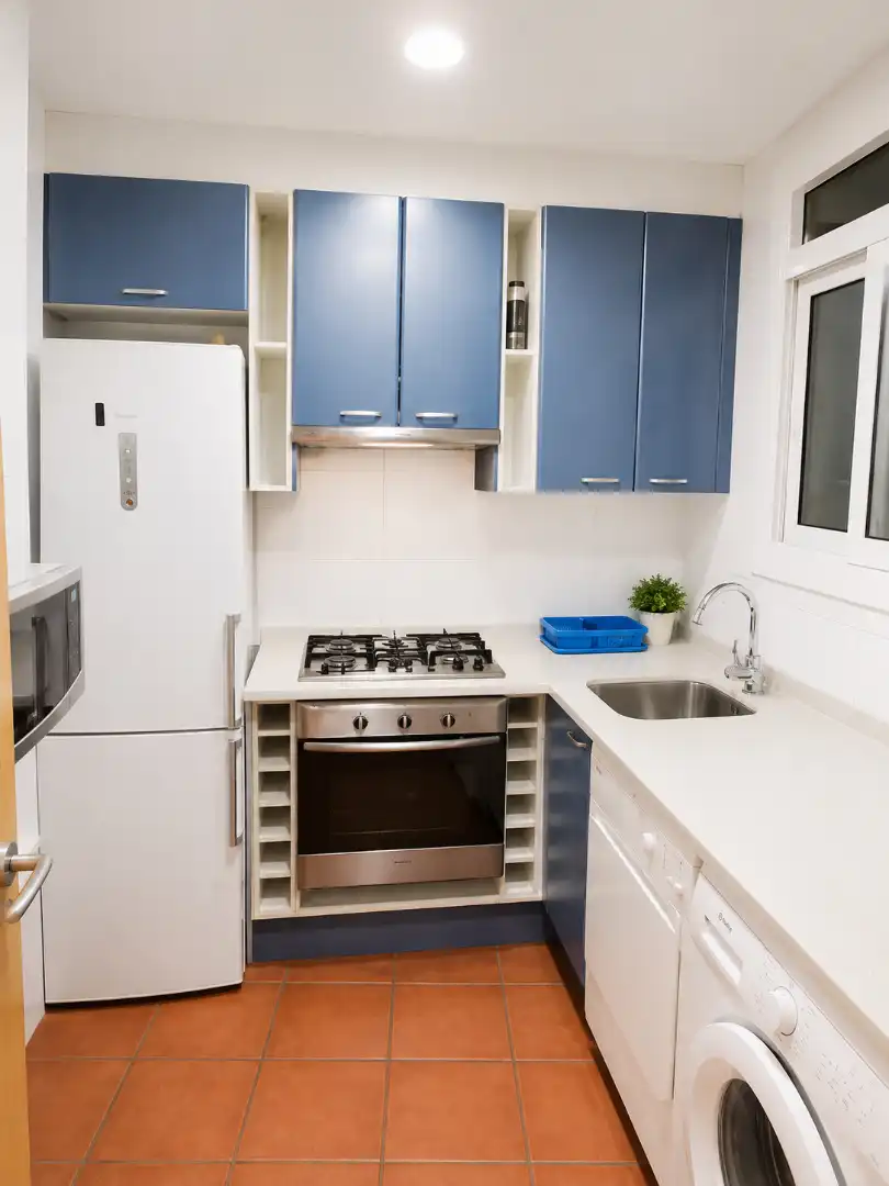 Küche von Wohnung zur Miete in Barcelona mit Klimaanlage, Heizung und Möbliert