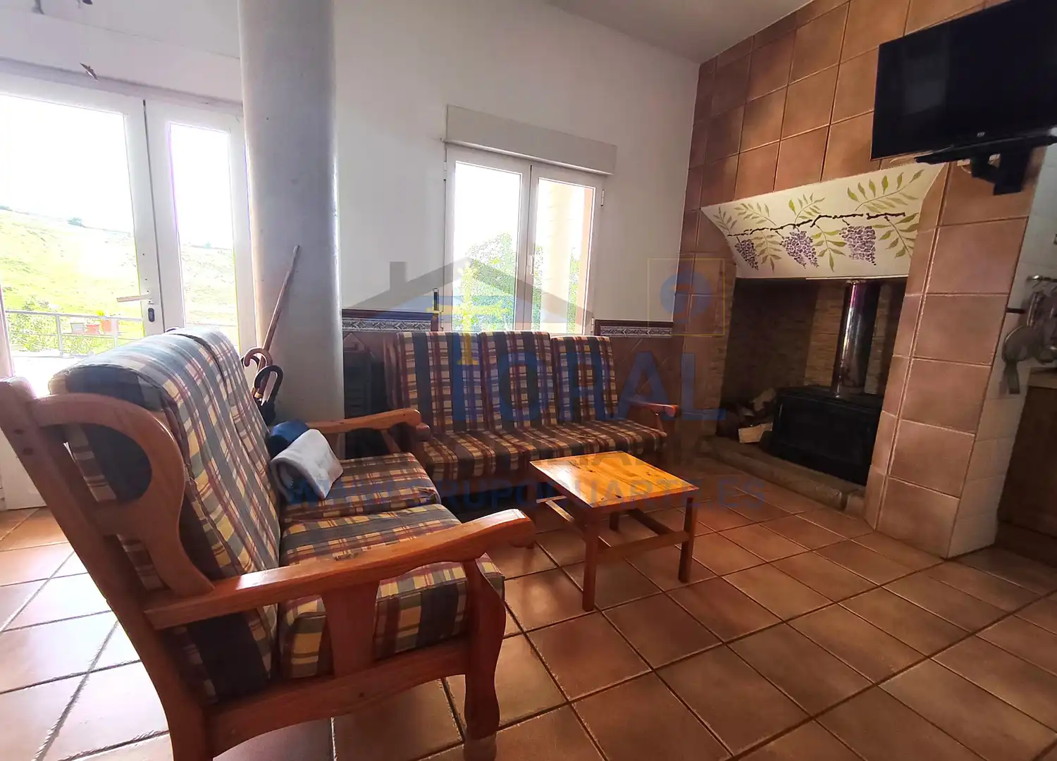 Sala d'estar de Casa o xalet en venda en Siero amb Calefacció, Jardí privat i Parquet