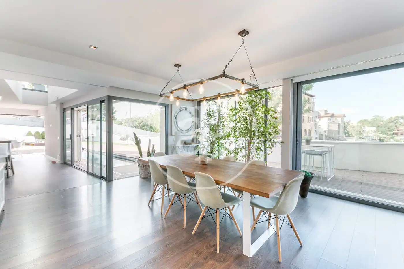 Dining room of Houses for rent in Barcelona  with Air Conditioner, Heating and Private garden