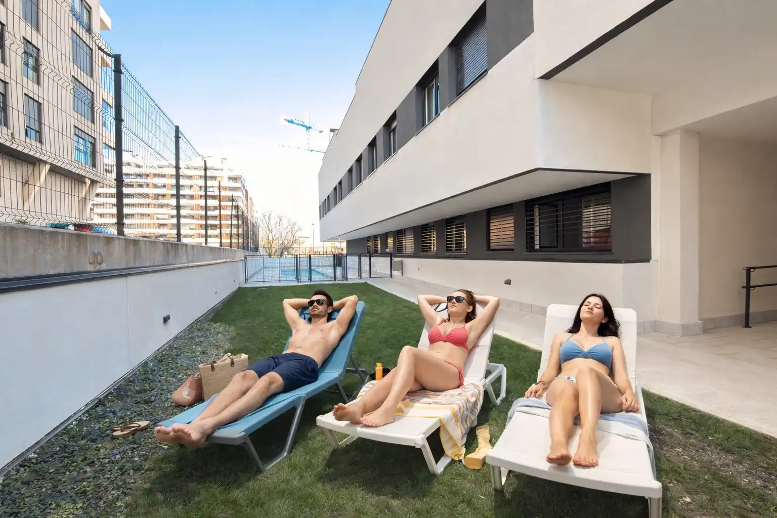 Terrasse von Wohnungen zur Miete in Tres Cantos mit Klimaanlage, Heizung und Terrasse