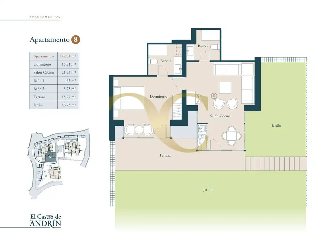 Apartament amb piscina en venda a Andrín, imagen 18