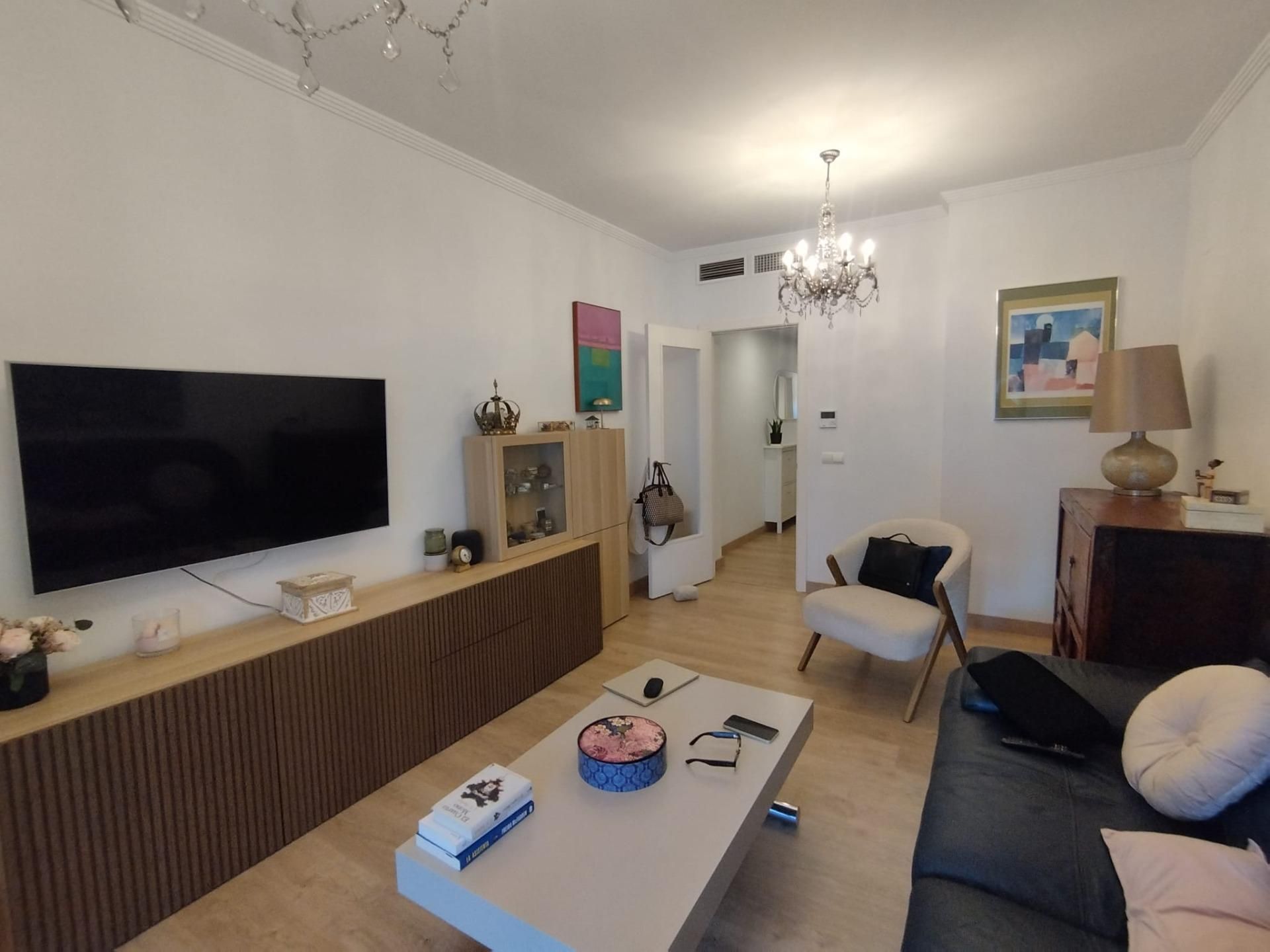 Sala d'estar de Apartament en venda en Málaga Capital amb Aire condicionat, Terrassa i Traster