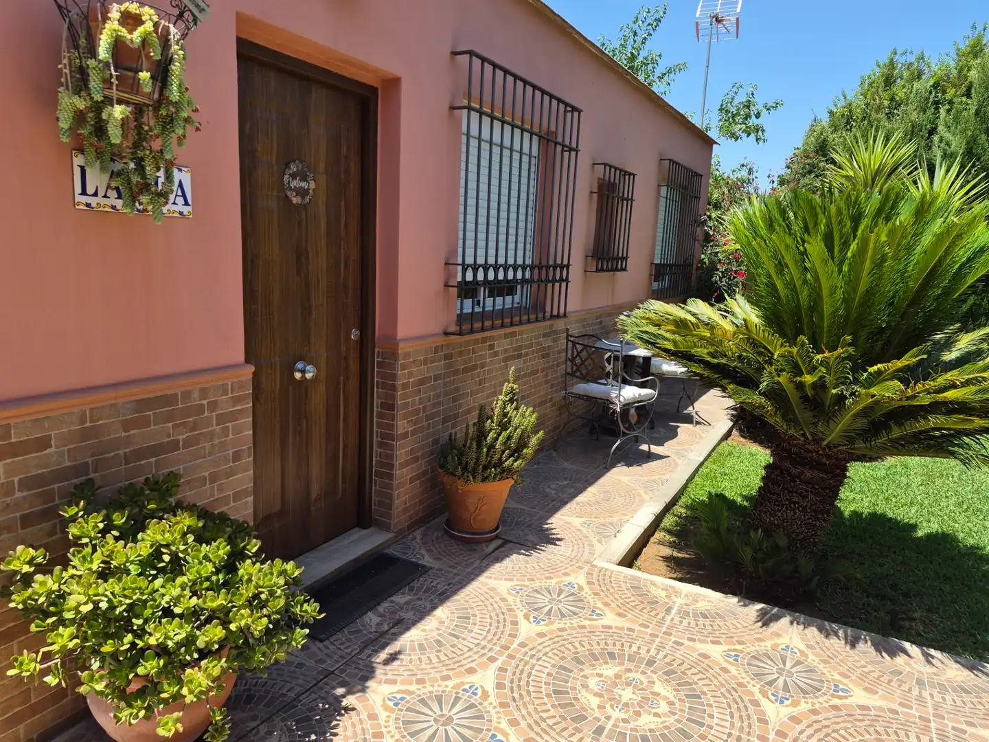 Garten von Haus oder Chalet zur Miete in Alcalá de Guadaira mit Klimaanlage, Heizung und Schwimmbad