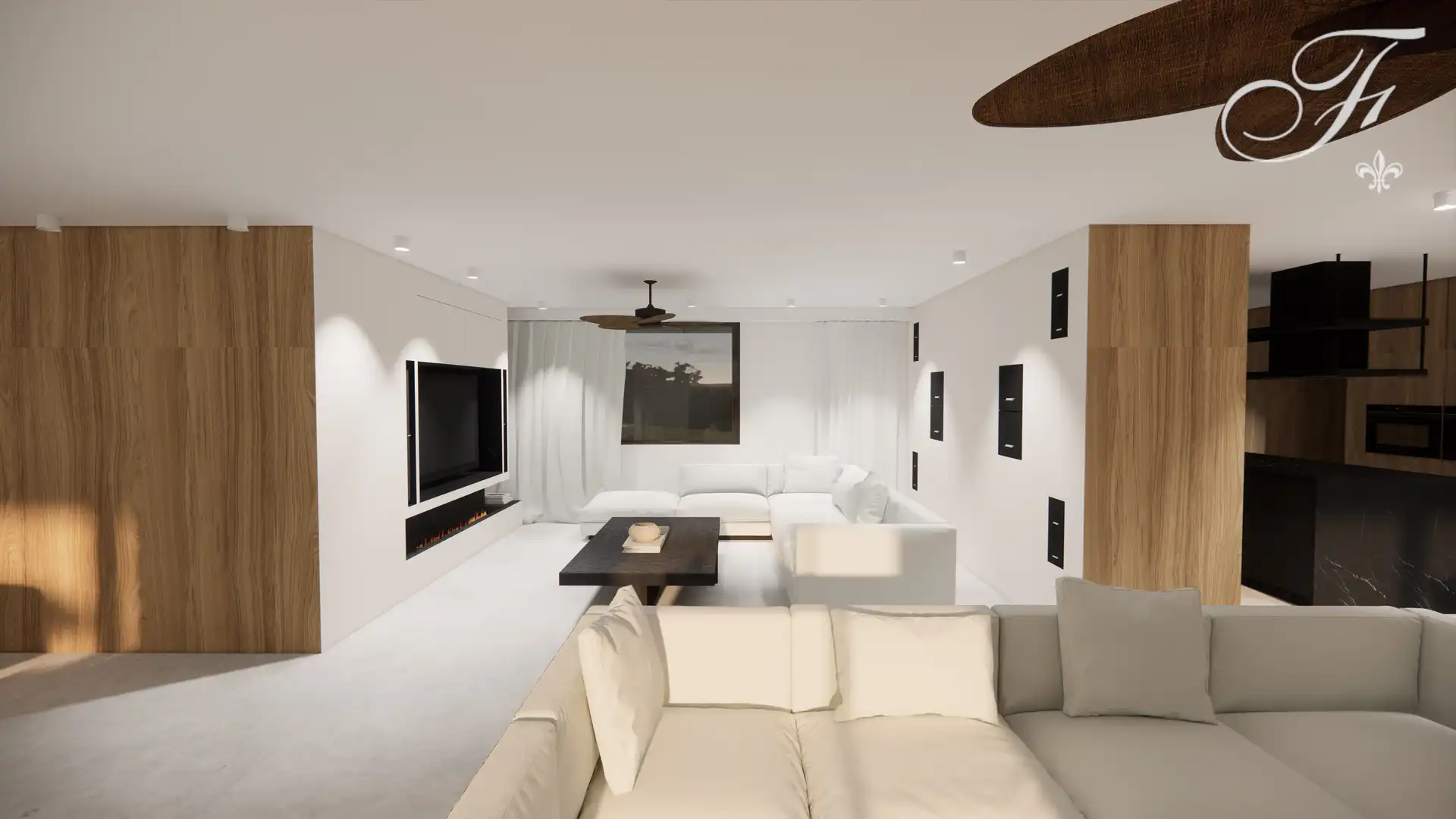 Sala de estar de Casa o chalet de alquiler en Sant Antoni de Portmany con Aire acondicionado, Jardín privado y Terraza
