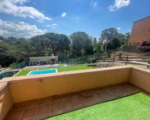 Garten von Haus oder Chalet miete in L'Ametlla del Vallès mit Klimaanlage, Terrasse und Schwimmbad