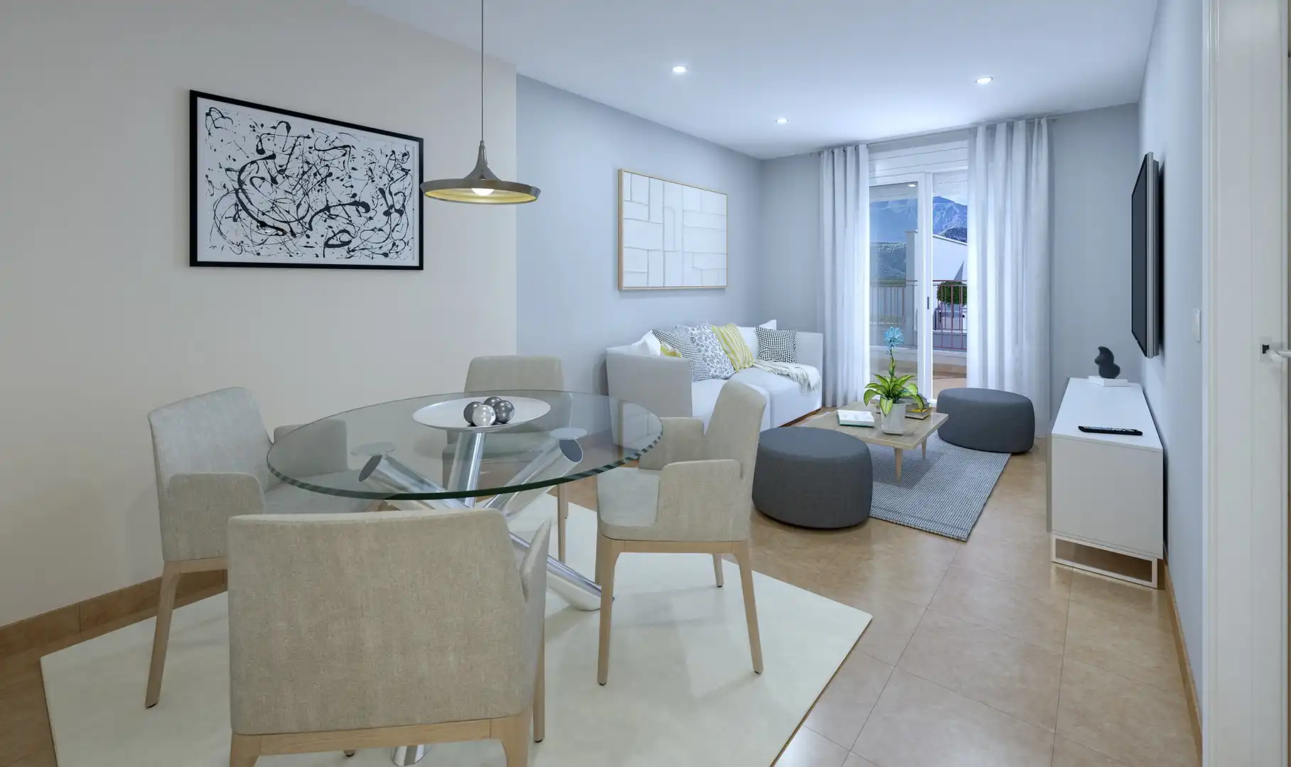 Sala de estar de Piso en venta en Terque con Piscina