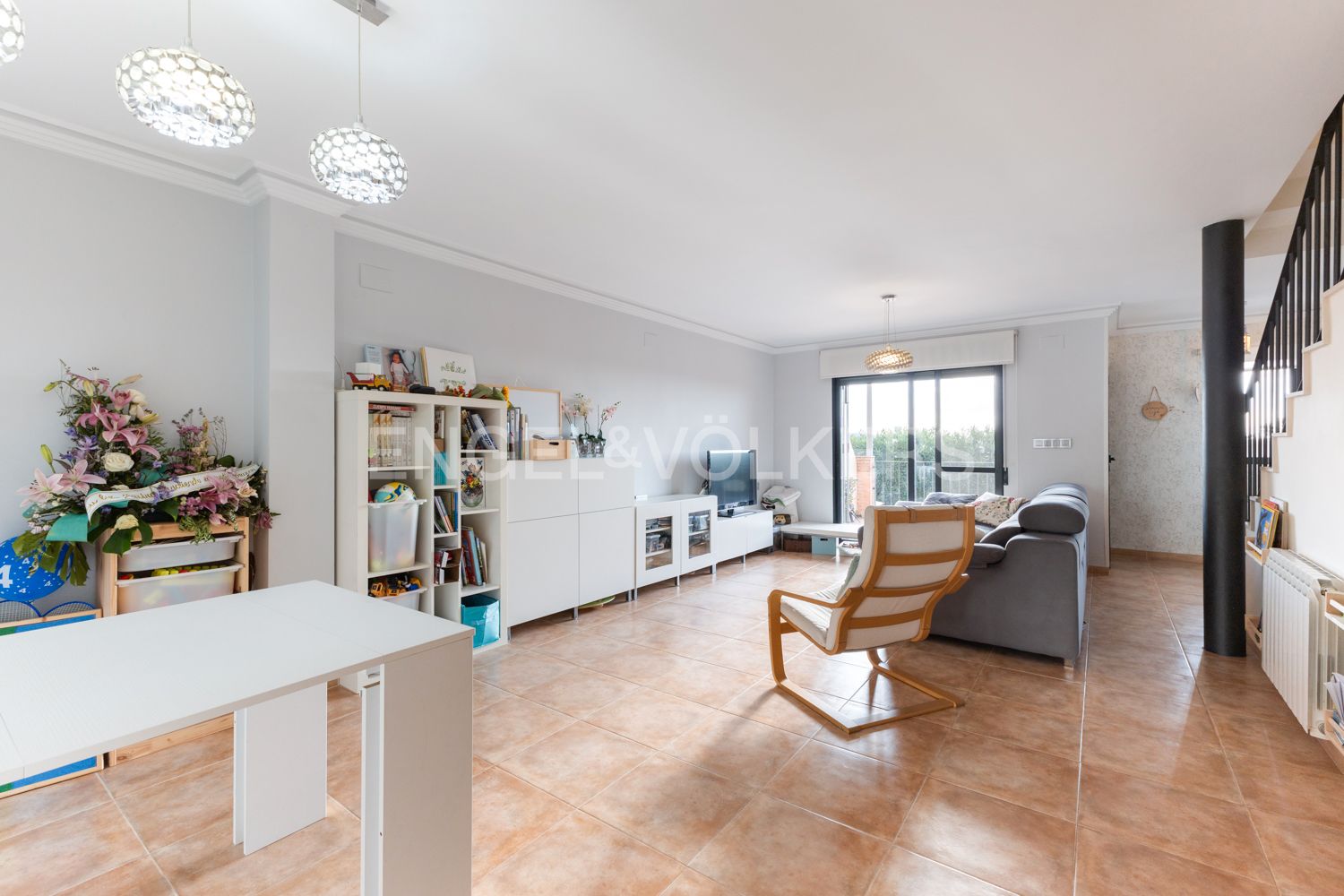 Living room of House or chalet for sale in Faura  with Air Conditioner, Heating and Parquet flooring