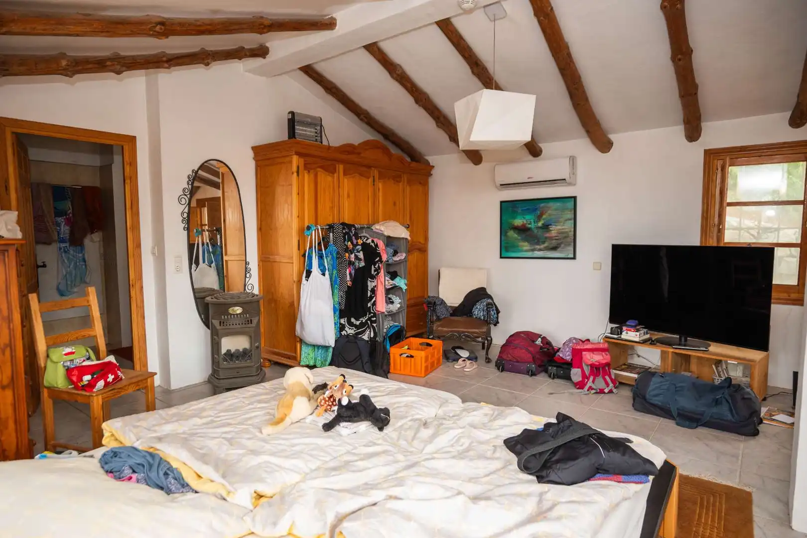 Bedroom of Houses for sale in Canillas de Albaida  with Air Conditioner, Private garden and Terrace