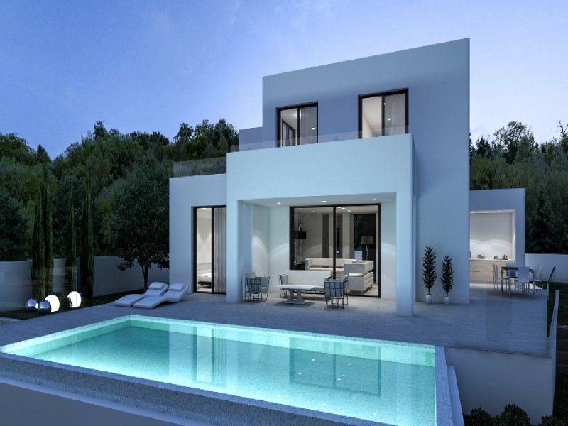 Vista exterior de Casa o xalet en venda en Calpe / Calp amb Aire condicionat, Jardí privat i Traster