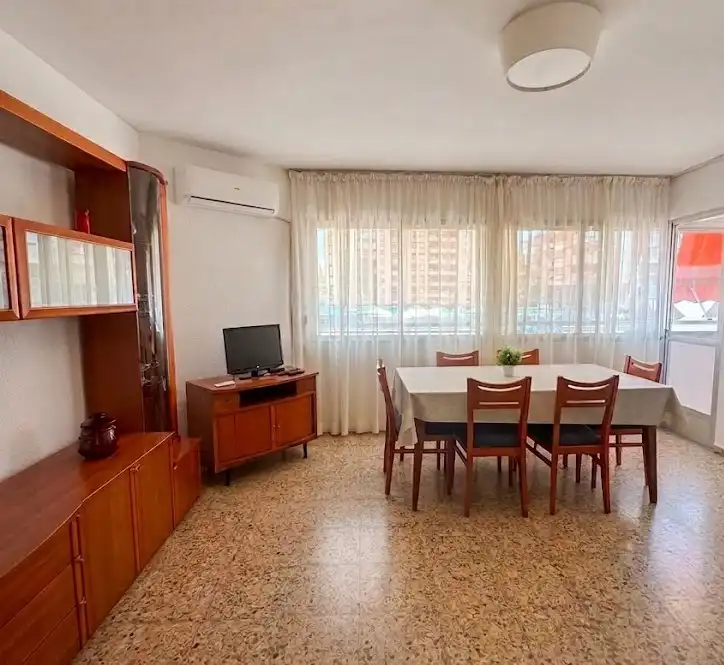 Sala d'estar de Pis de lloguer en Valencia amb Aire condicionat, Moblat i Forn