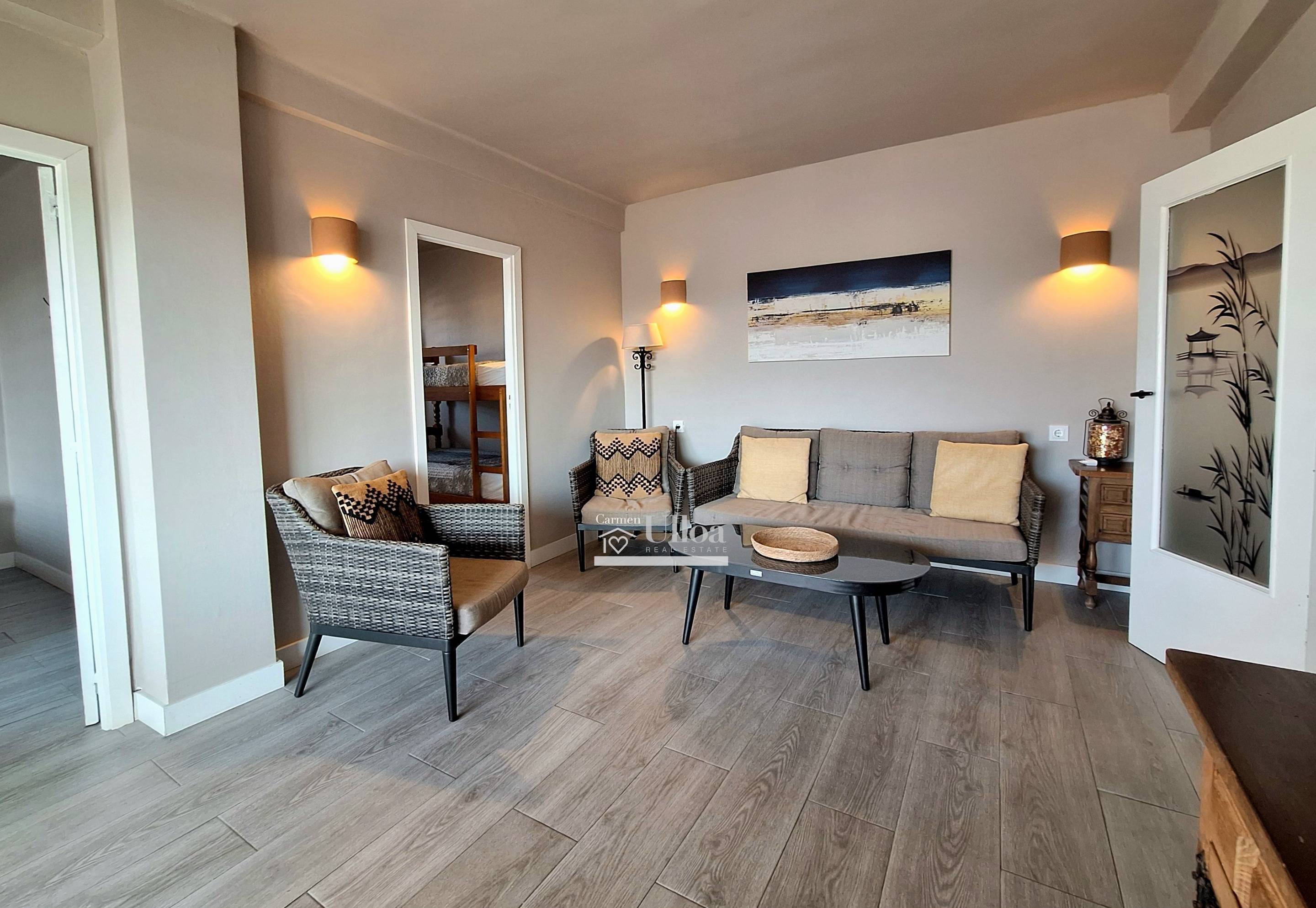 Sala d'estar de Apartament en venda en Jávea / Xàbia amb Aire condicionat, Calefacció i Jardí privat