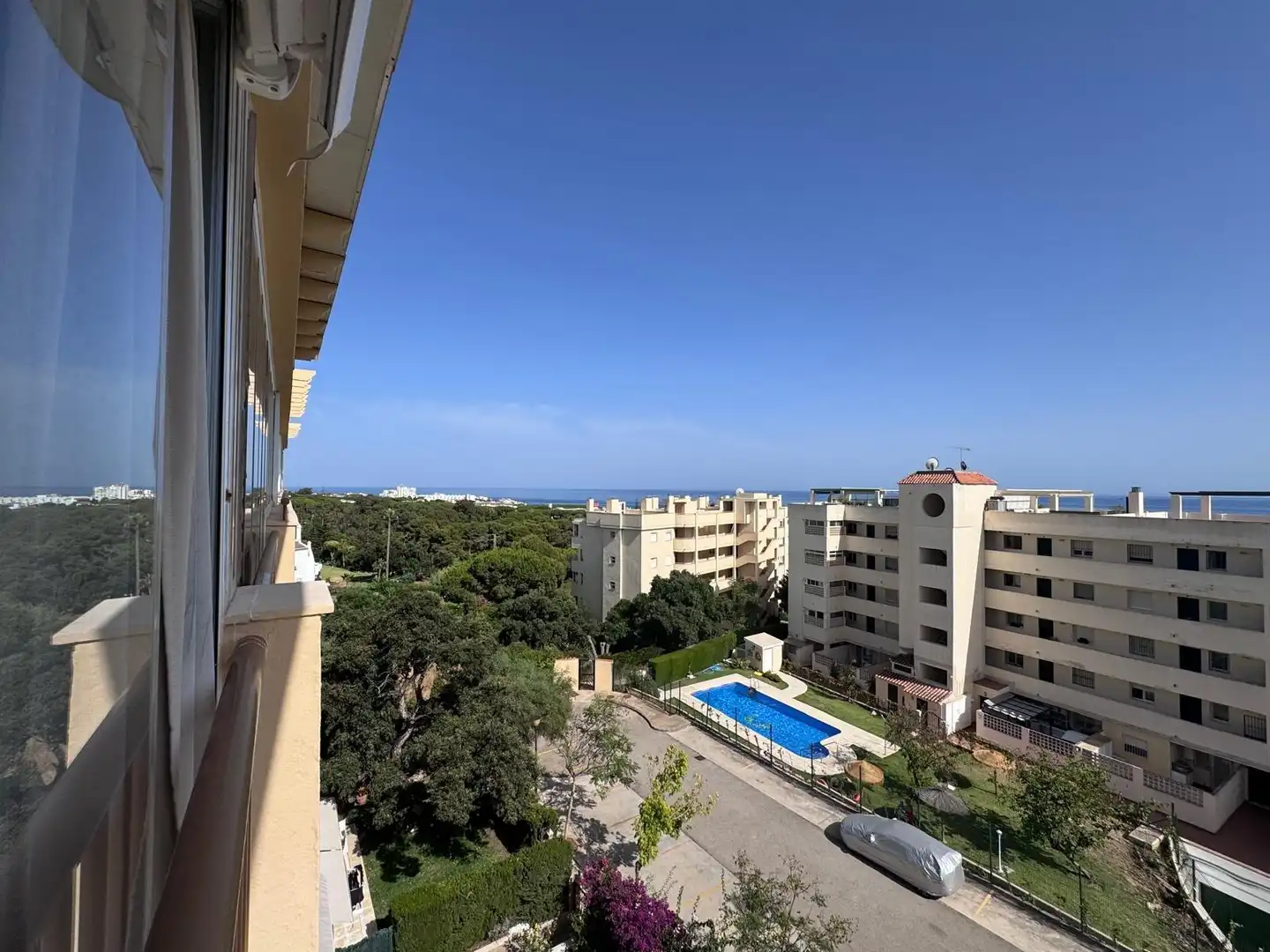 Außenansicht von Wohnungen zur Miete in Mijas mit Klimaanlage, Terrasse und Möbliert