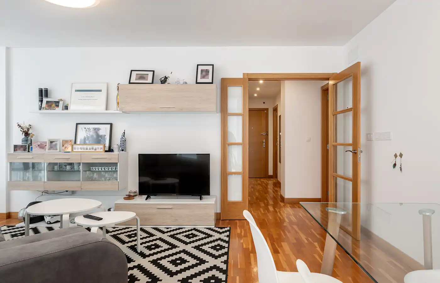 Sala d'estar de Pis en venda en A Coruña Capital  amb Calefacció, Parquet i Traster