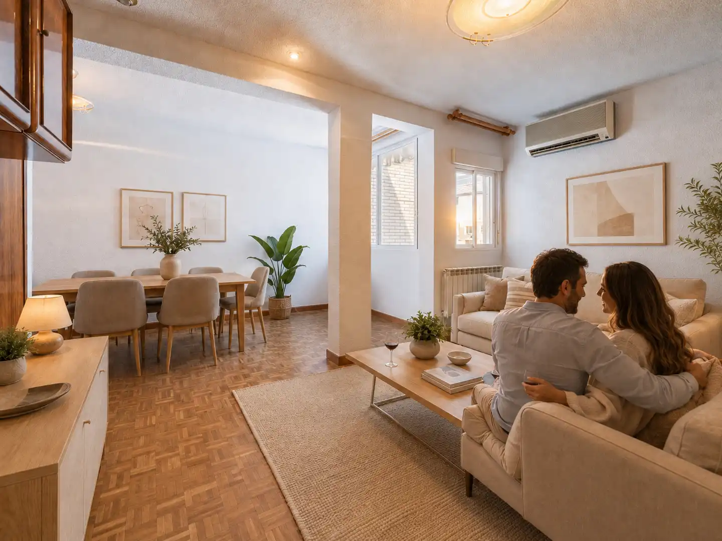 Sala d'estar de Pis en venda en Madrid amb Aire condicionat, Calefacció i Parquet