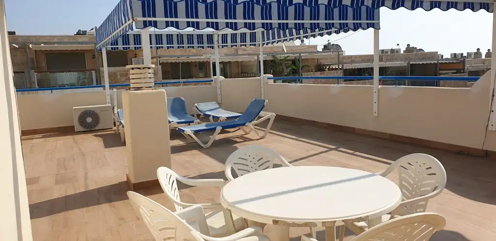Terrace of Attic for rent in Garrucha  with Air Conditioner, Terrace and Swimming Pool
