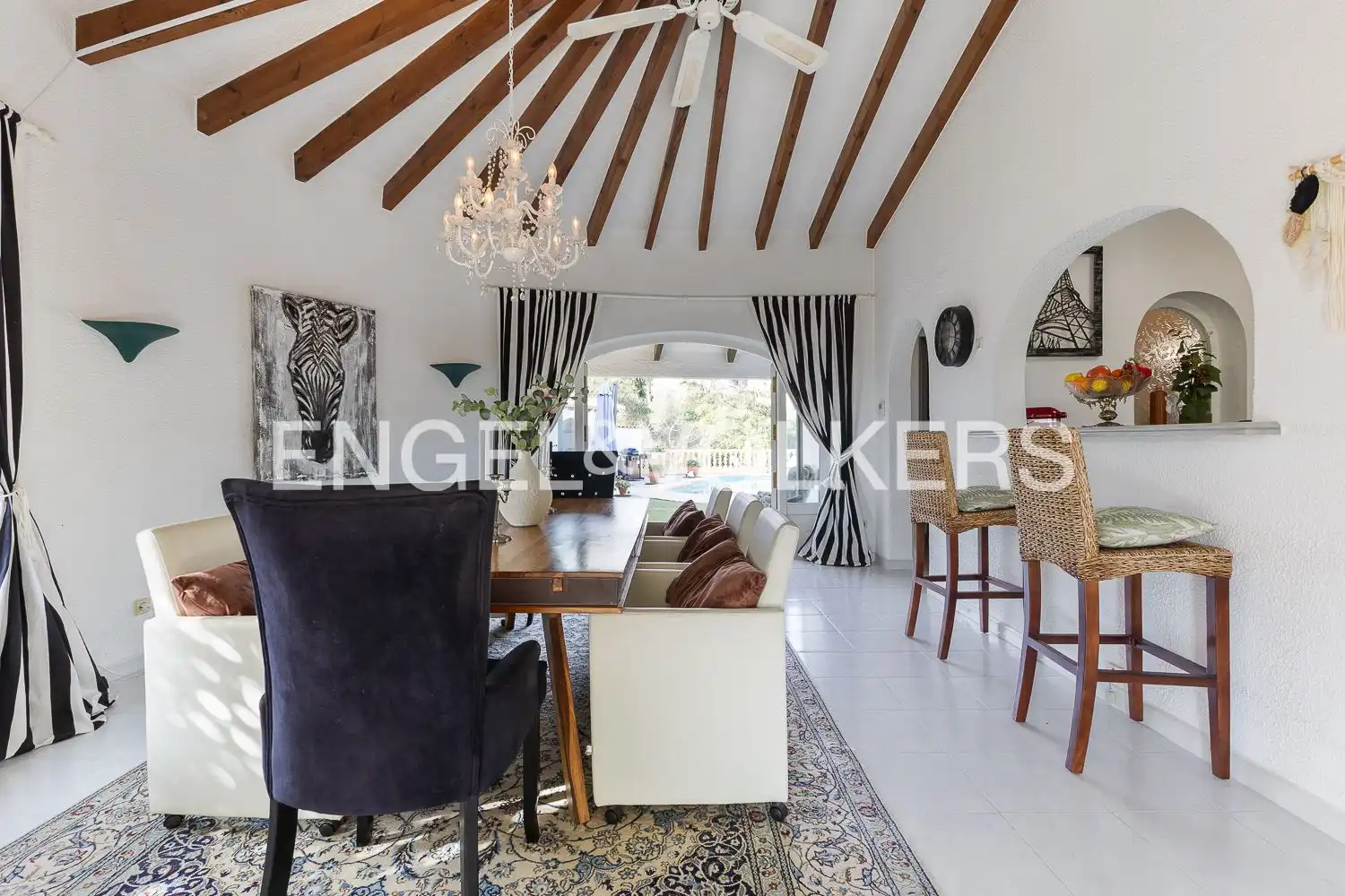 Dining room of Houses for sale in Jávea / Xàbia  with Air Conditioner, Heating and Private garden