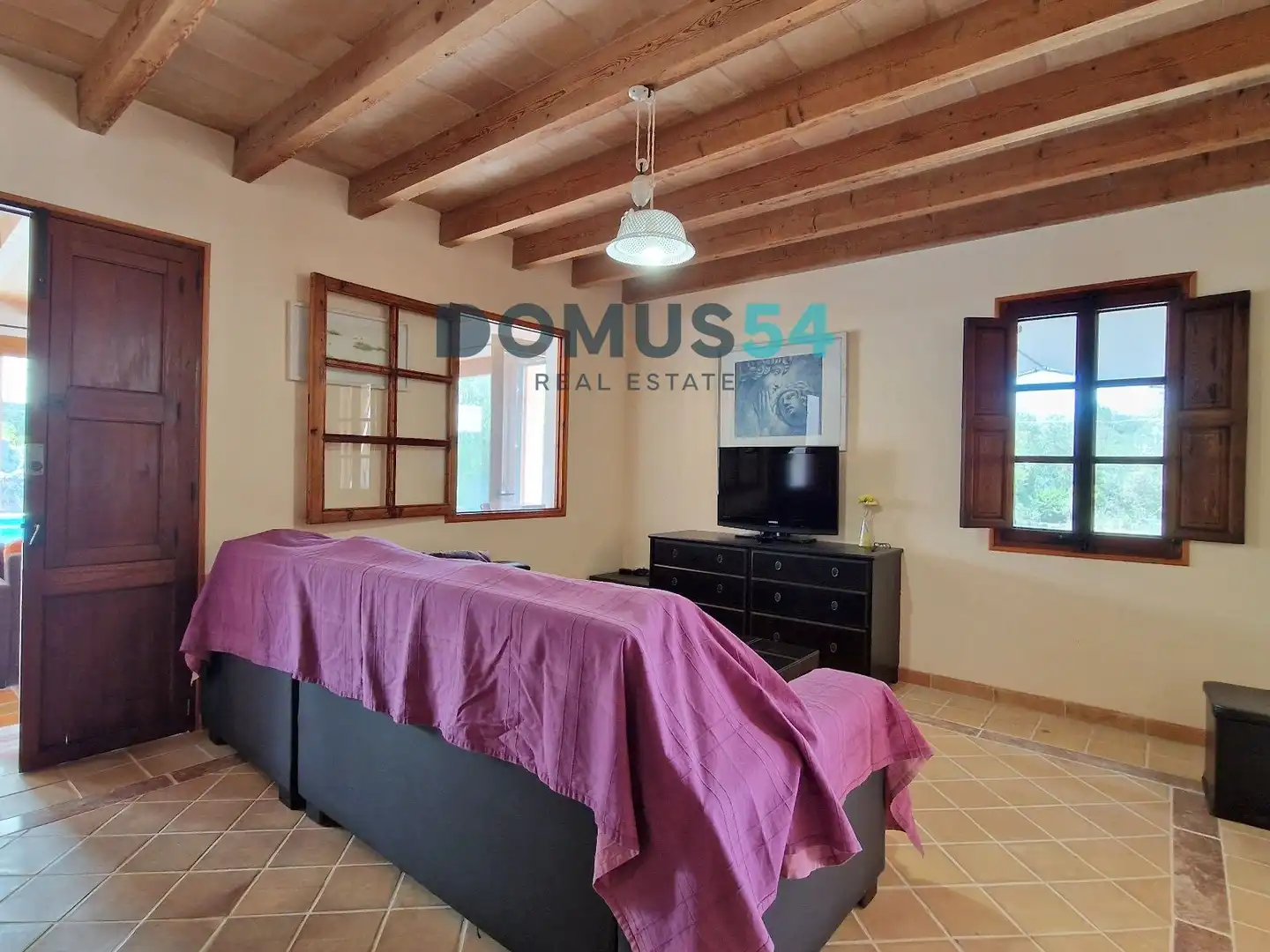 Living room of Country homes for sale in Pollença  with Air Conditioner, Heating and Swimming Pool